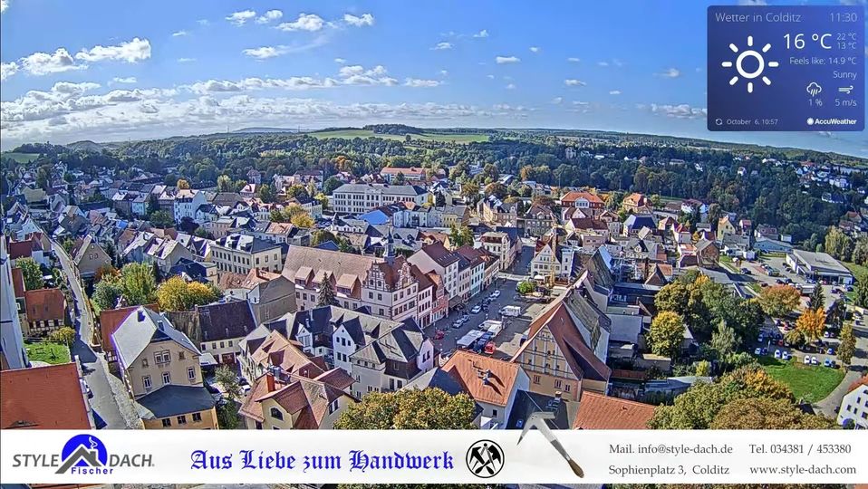 Webcam Stadt Colditz - Die Livestream Webcam auf Schloss Colditz