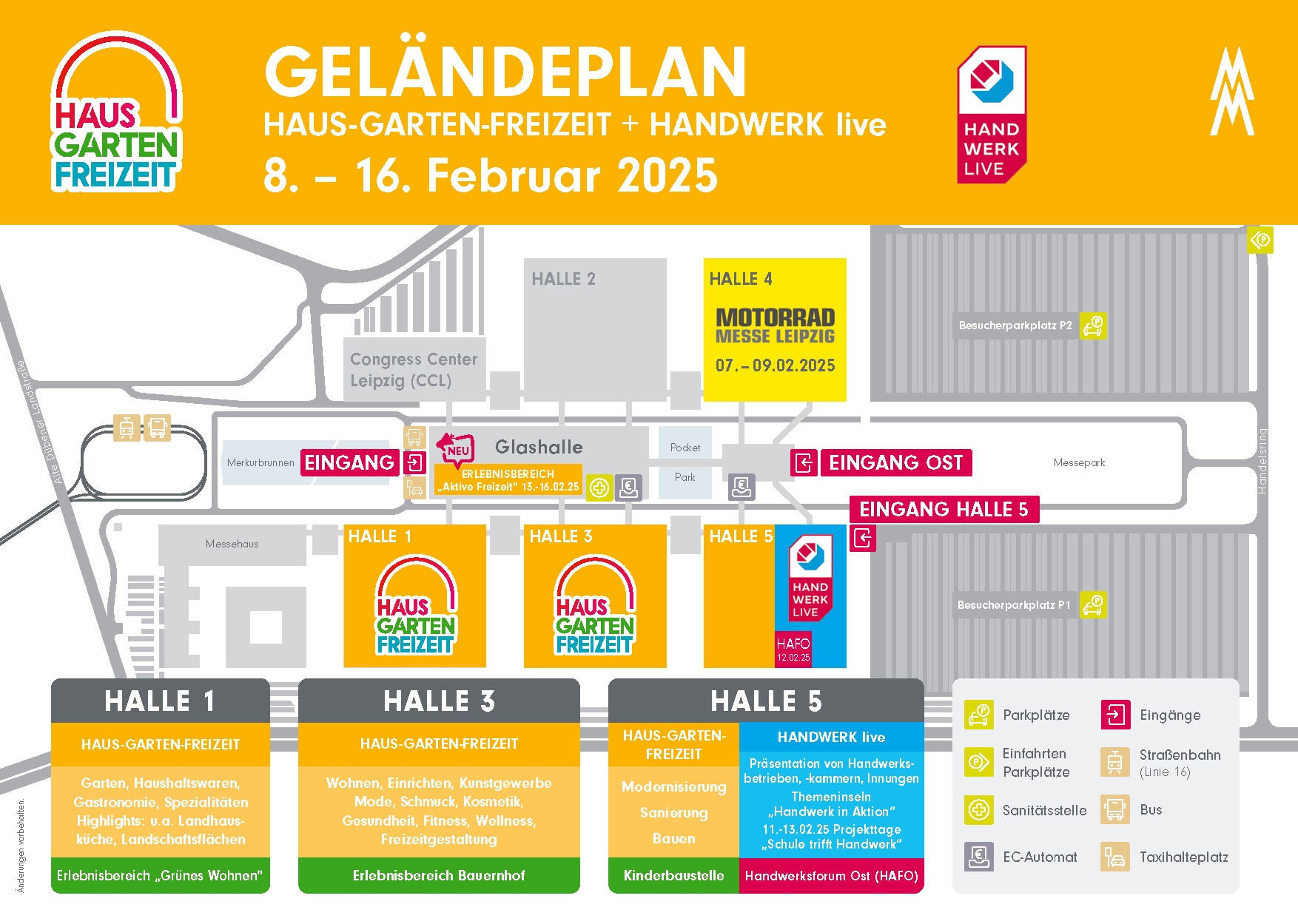 Der Messe Standplan zur Haus Garten Freizeit zum Download