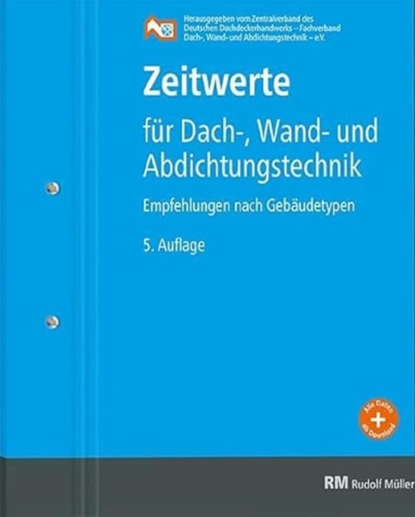 Das Buch Zeitwerte für das Dachdeckerhandwerk zum kostenlosen Download. Hier der Shop